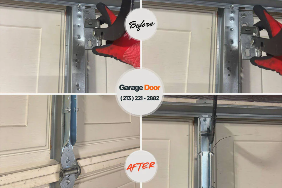 Before and after: garage door repair Kibler, AR